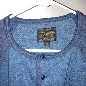 Lucky brand. 3 button long sleeve t-shirt. Size L